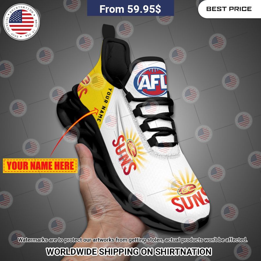 Gold Coast Suns Custom Max Soul Shoes Looking so nice