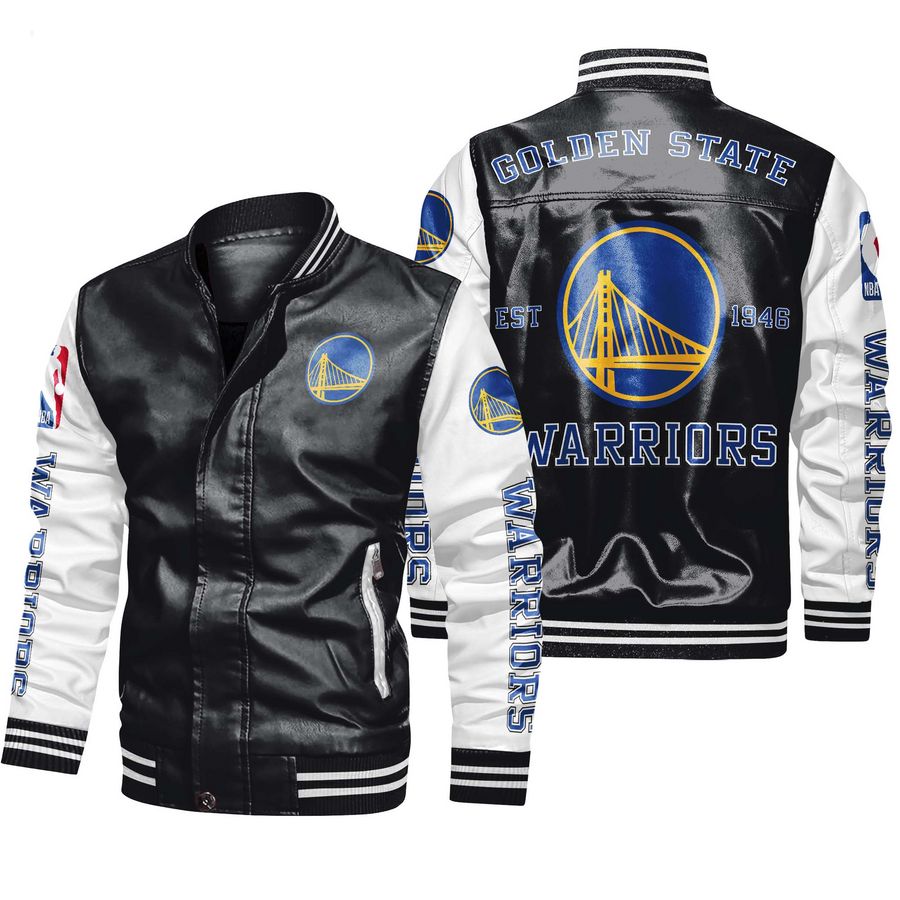 golden state warriors bomber leather jacket 1