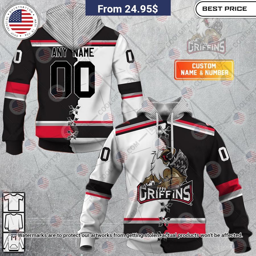 Grand Rapids Griffins Mix Jersey Custom Hoodie Your beauty is irresistible.