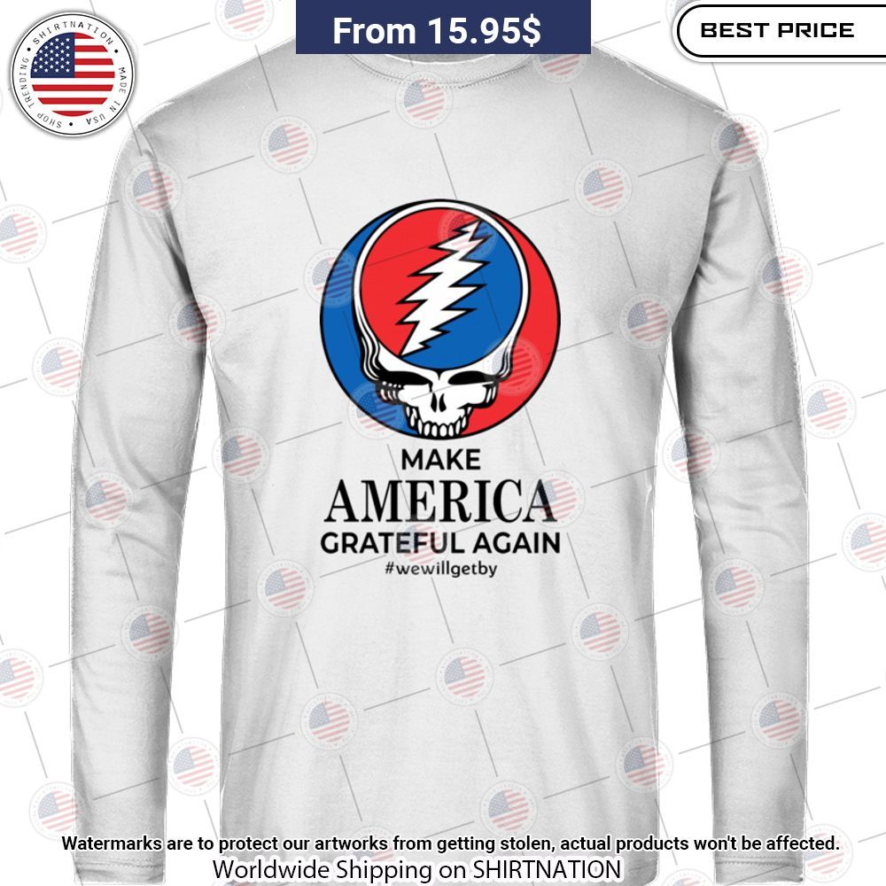 Grateful Dead Make America Hoodie Natural and awesome
