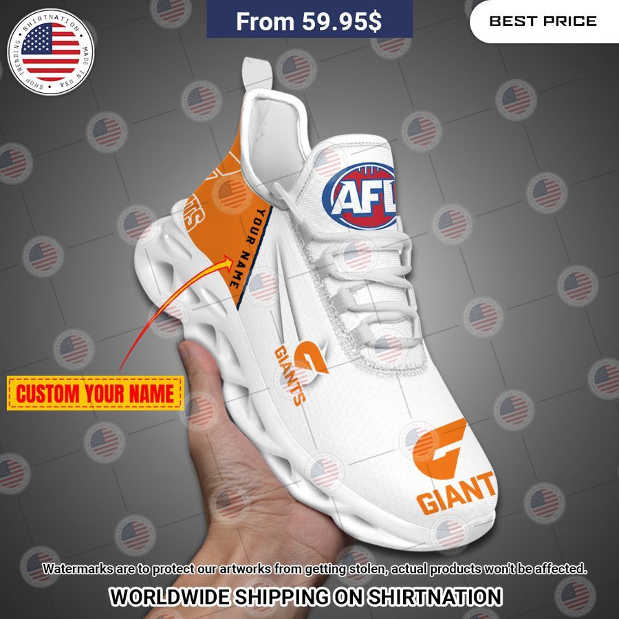 GWS Giants Custom Max Soul Shoes Radiant and glowing Pic dear