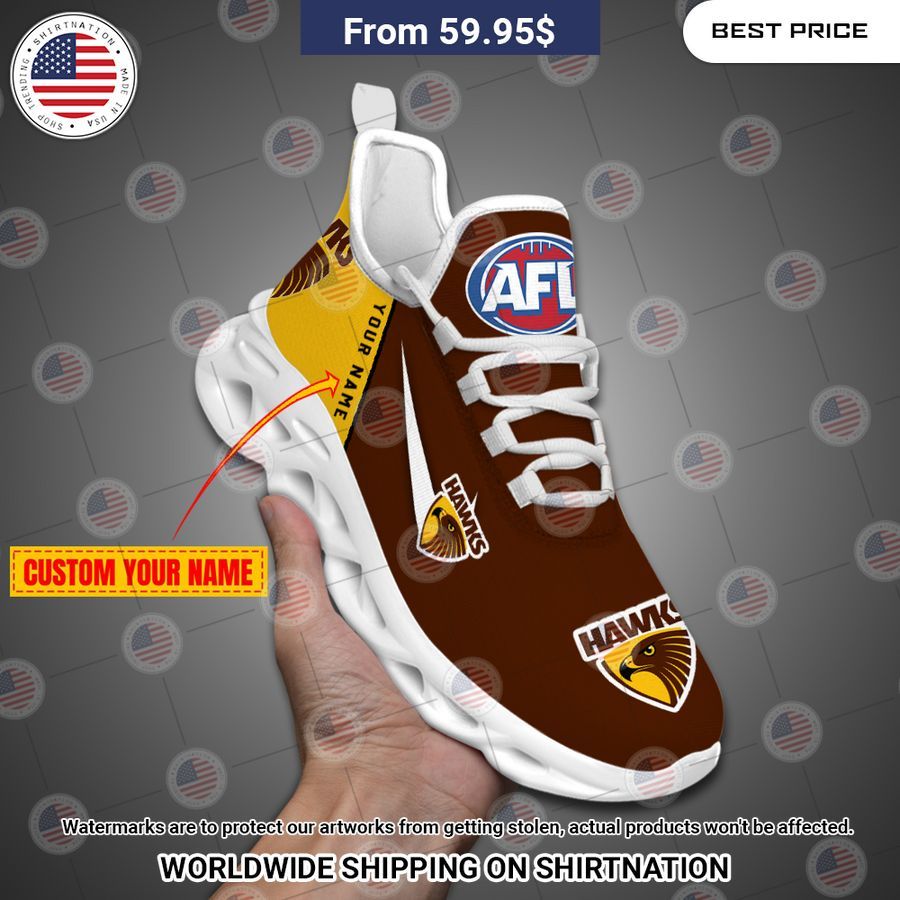 Hawthorn Hawks Custom Max Soul Shoes Nice place and nice picture