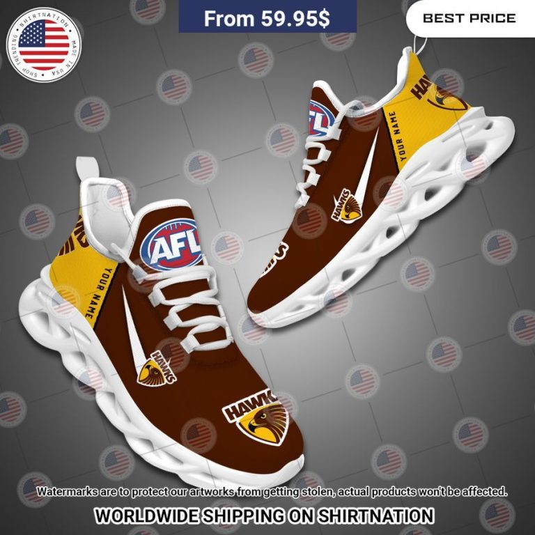 Hawthorn Hawks Custom Max Soul Shoes Wow, cute pie