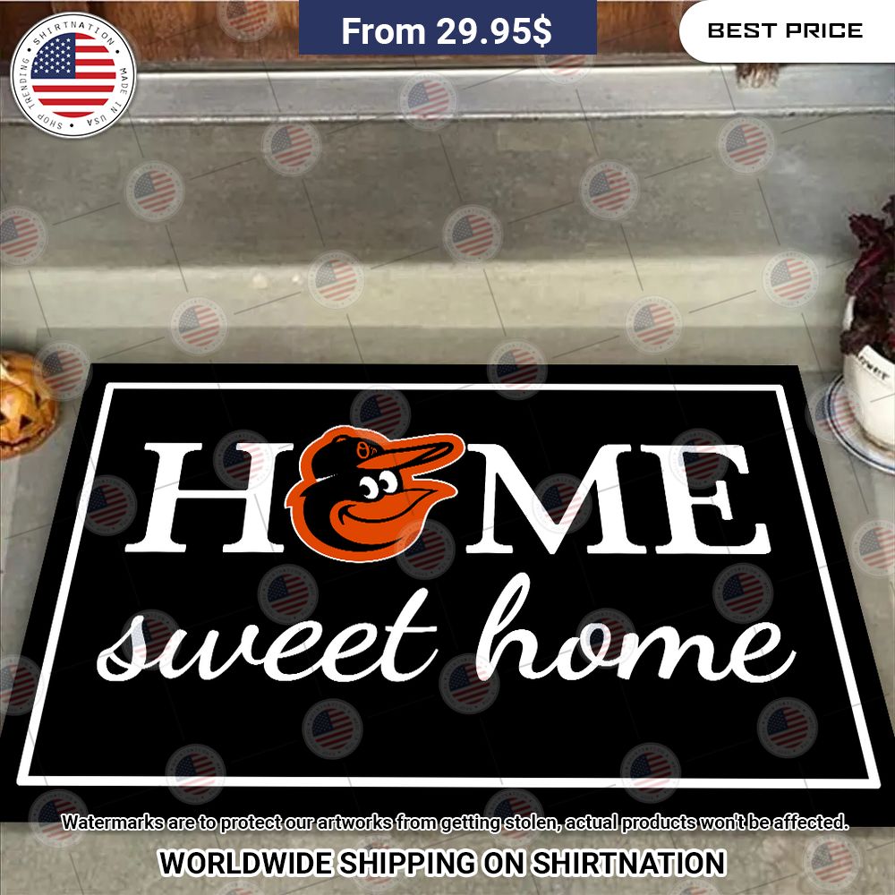 Home Sweet Home Baltimore Orioles Doormat Generous look