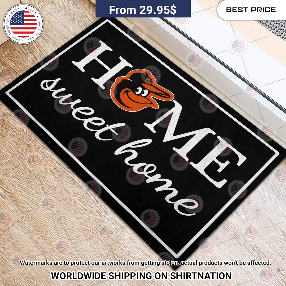 Home Sweet Home Baltimore Orioles Doormat You look different and cute