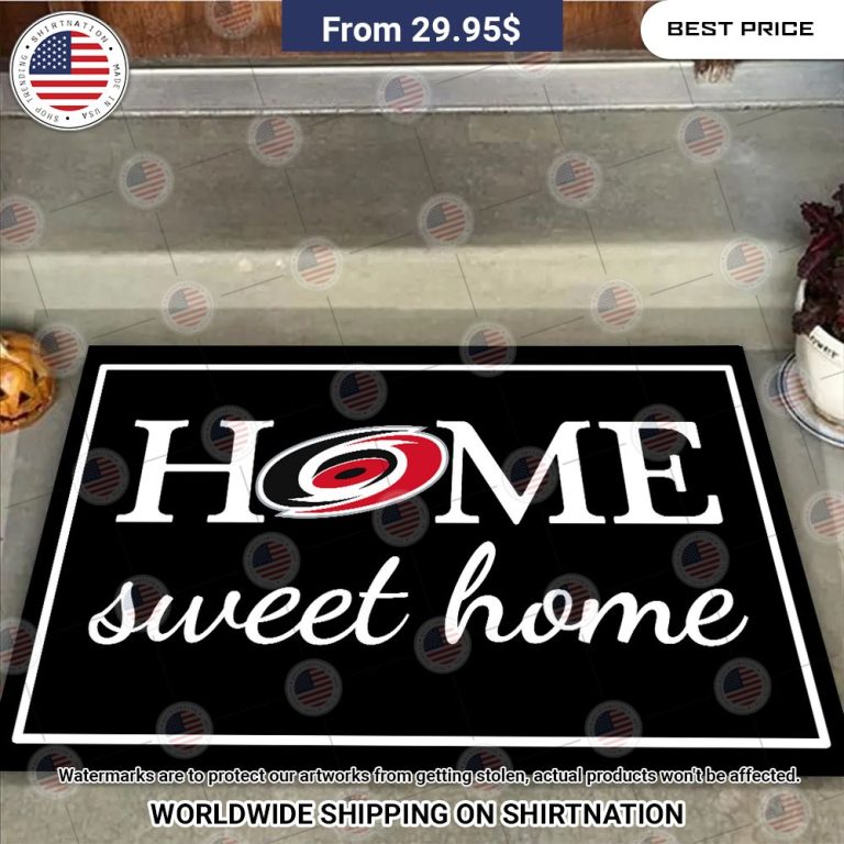 Home Sweet Home Carolina Hurricanes Doormat You look beautiful forever