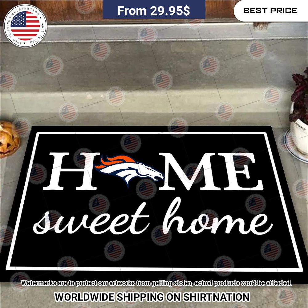 Home Sweet Home Denver Broncos Doormat Nice bread, I like it