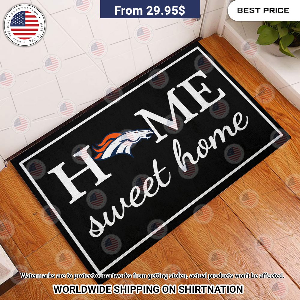 Home Sweet Home Denver Broncos Doormat Bless this holy soul, looking so cute