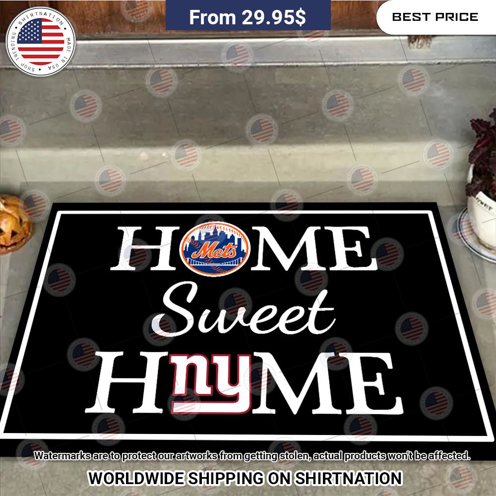 Home Sweet Home New York Giants and New York Mets Doormat