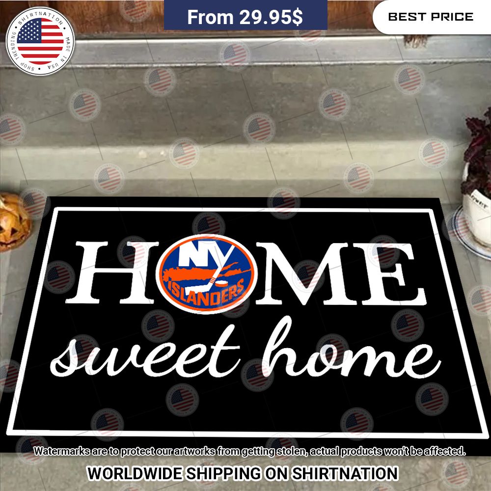 Home Sweet Home New York Islanders Doormat Cutting dash
