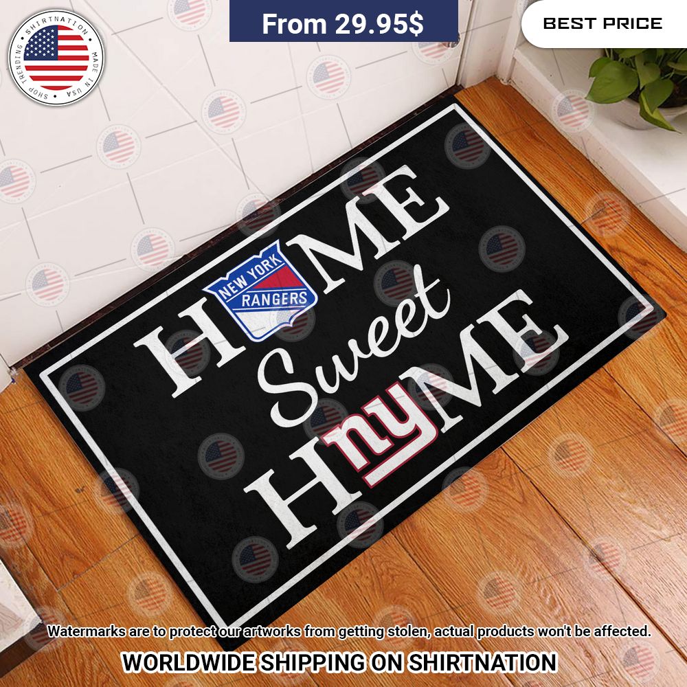 Home Sweet Home New York Rangers and New York Giants Doormat Mesmerising
