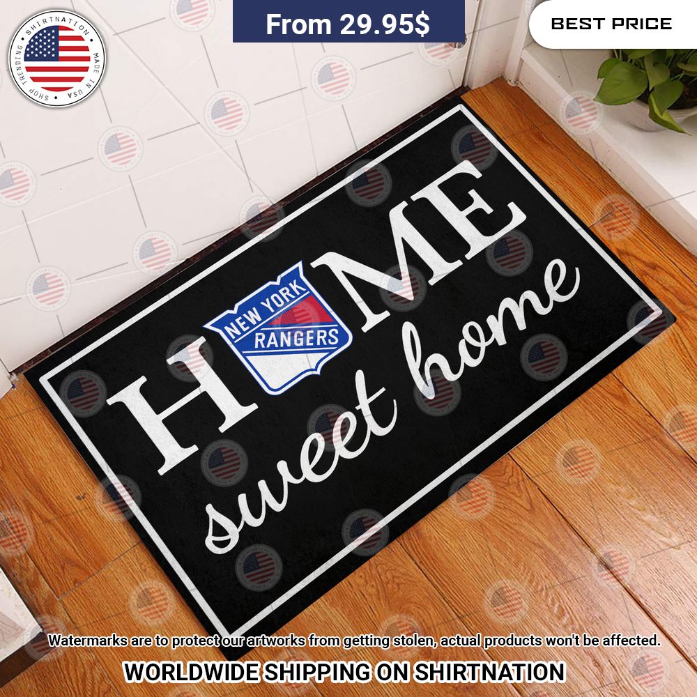 Home Sweet Home New York Rangers Doormat Coolosm
