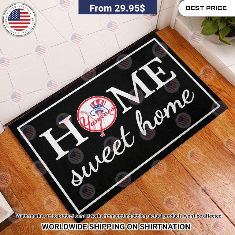 Home Sweet Home New York Yankees Doormat Nice bread, I like it