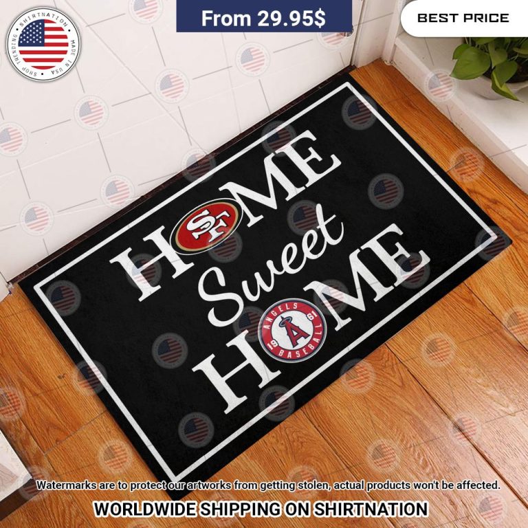 home sweet home san francisco 49ers and los angeles angels doormat 3 215.jpg