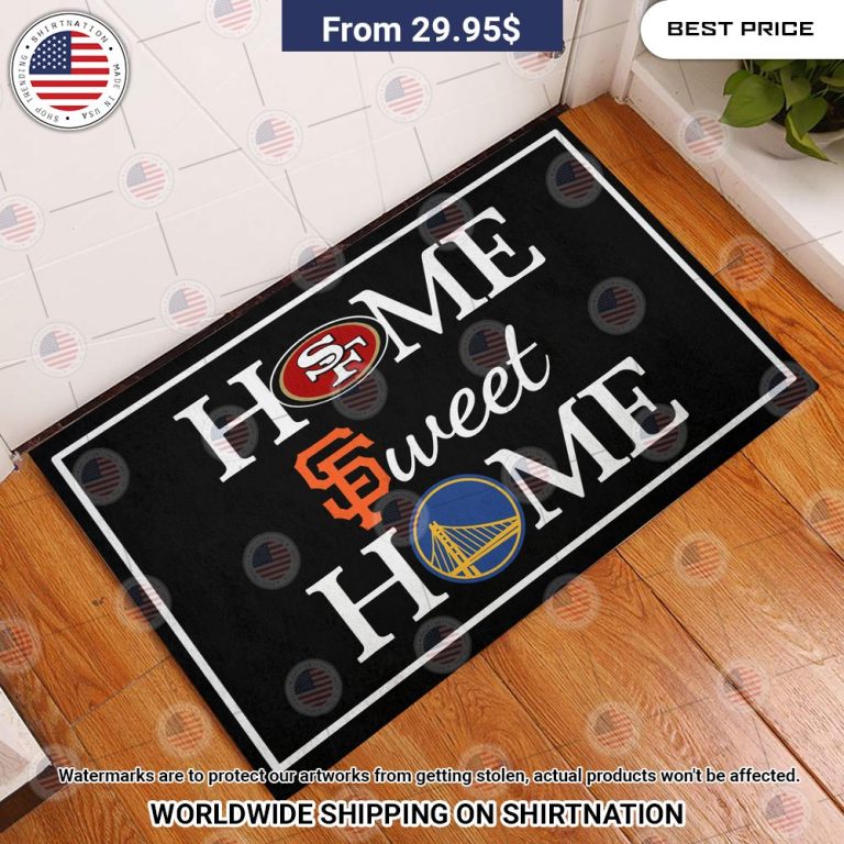 home sweet home san francisco giants san francisco 49ers golden state warriors doormat 2 920.jpg