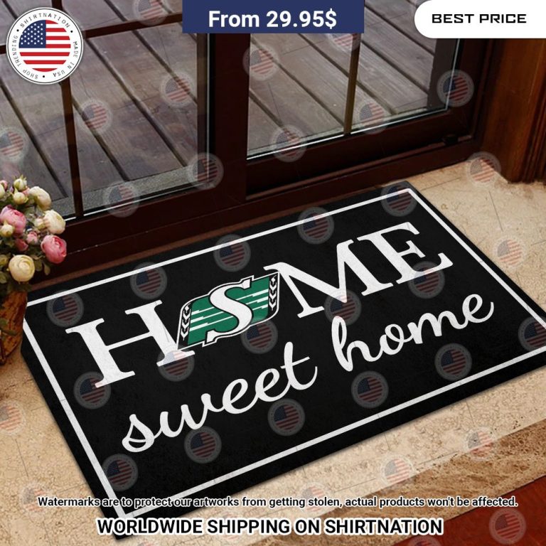 Home Sweet Home Saskatchewan Roughriders Doormat Out of the world