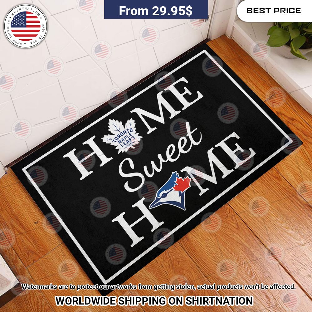 Home Sweet Home Toronto Maple Leafs and Toronto Blue Jays Doormat Speechless