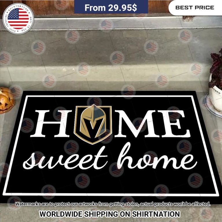 Home Sweet Home Vegas Golden Knights Doormat Sizzling