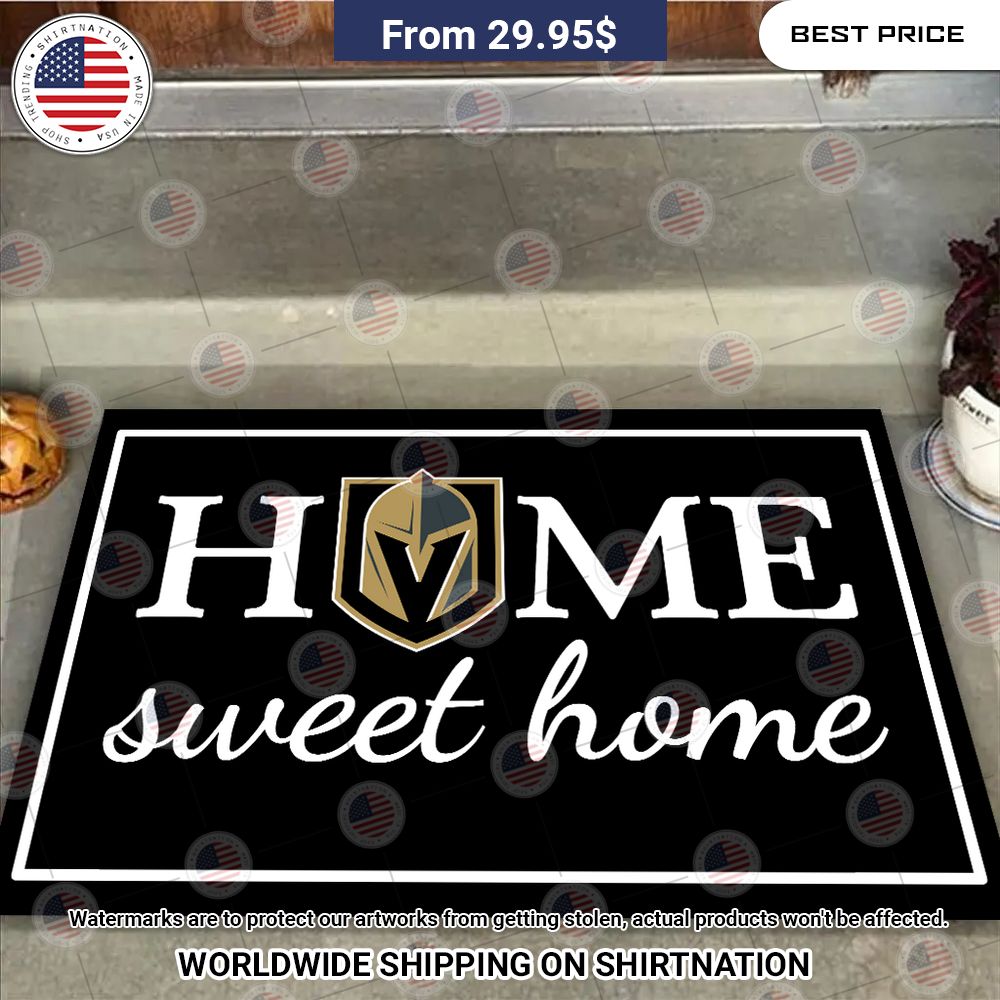 Home Sweet Home Vegas Golden Knights Doormat Sizzling