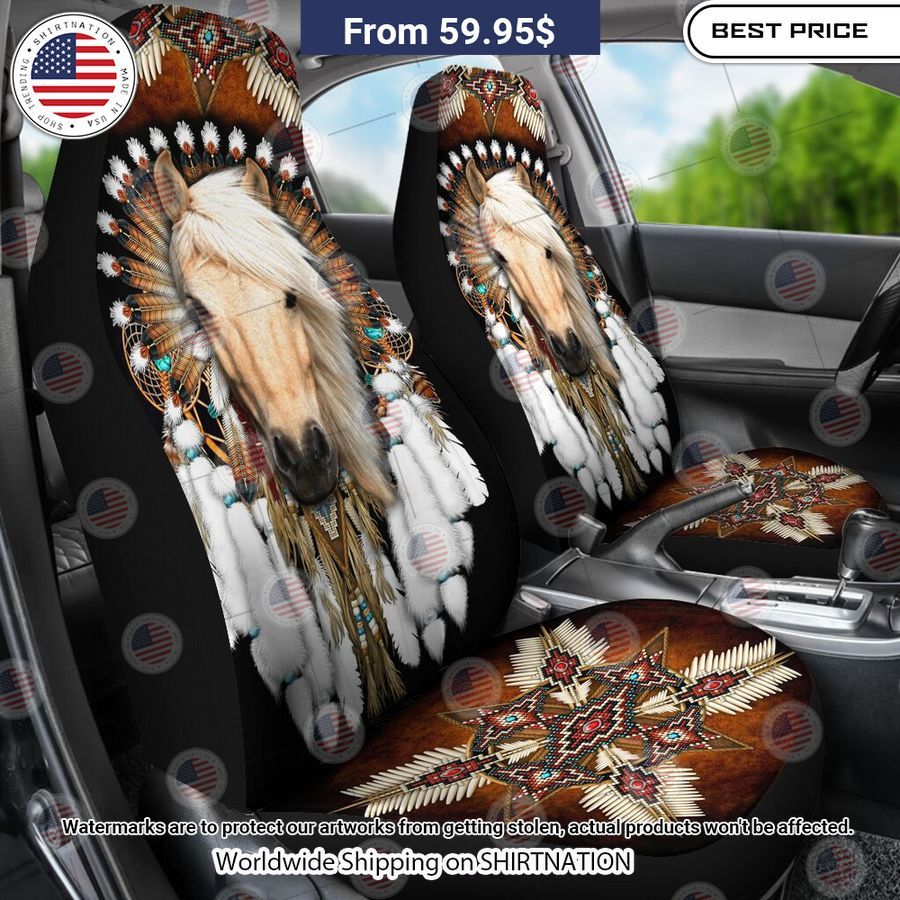 Horse Native American Rosette Seat Cover Trending picture dear