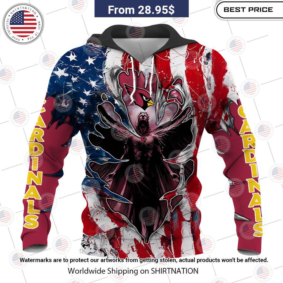 HOT Arizona Cardinals US Flag Angel Shirt You look different and cute
