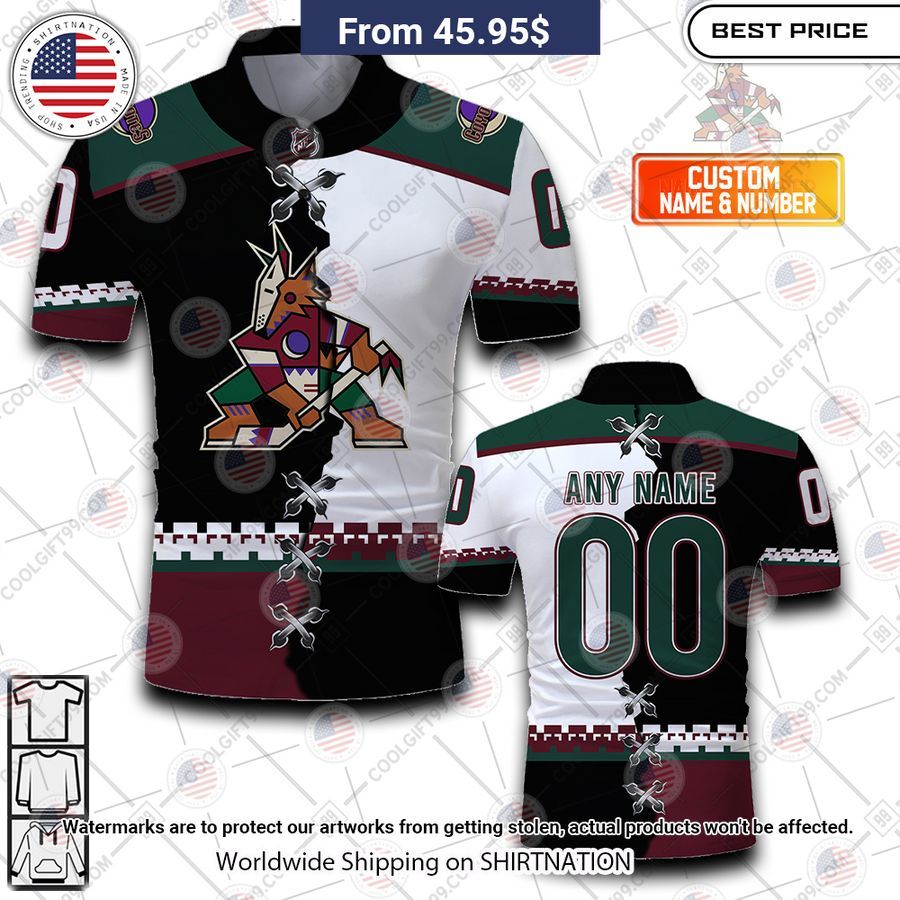 HOT Arizona Coyotes Mix Home Away Jersey Polo Shirt You are always amazing