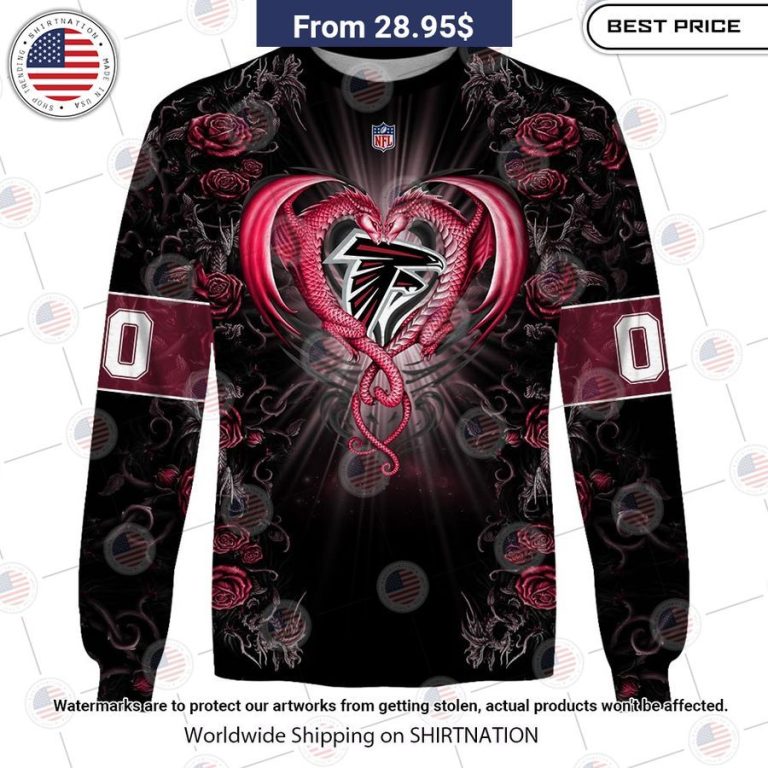 HOT Atlanta Falcons Dragon Rose Shirt You look lazy