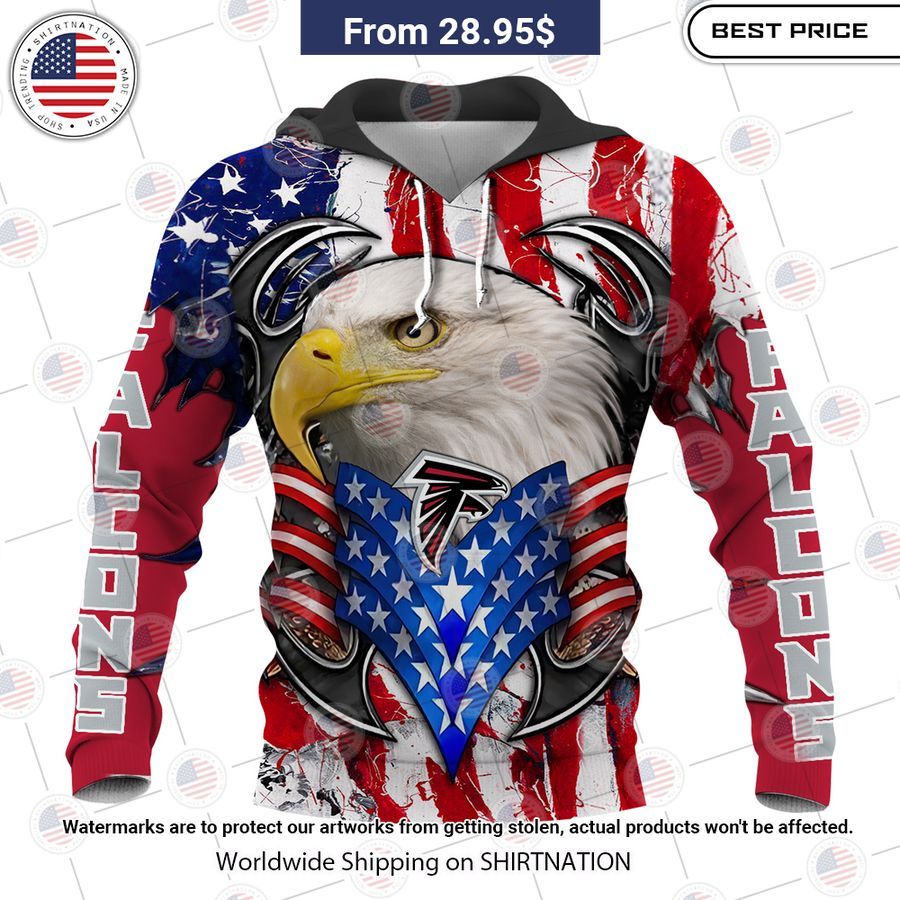 HOT Atlanta Falcons US Flag Eagle Shirt It is too funny
