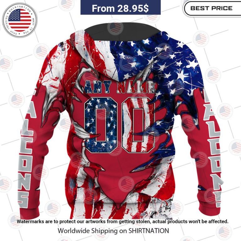 HOT Atlanta Falcons US Flag Eagle Shirt Rejuvenating picture