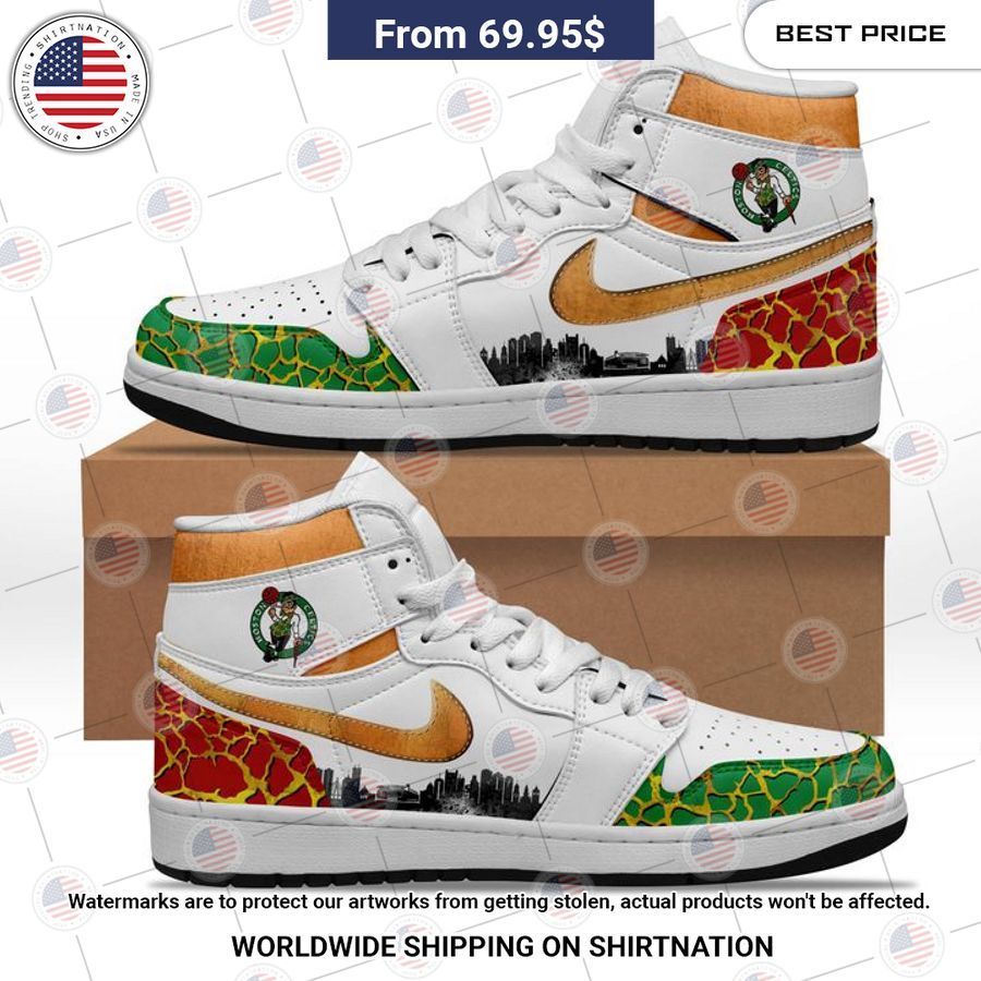 HOT Boston Celtics Air Jordan High Top Shoes