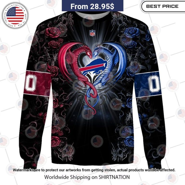 HOT Buffalo Bills Dragon Rose Shirt Damn good