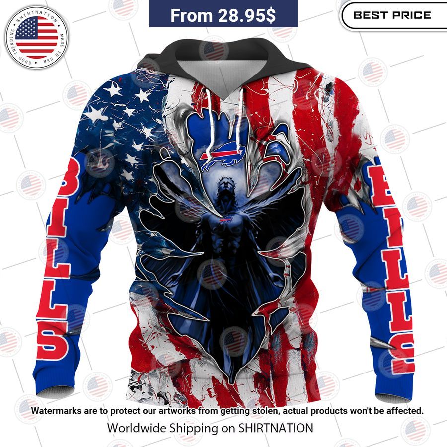 HOT Buffalo Bills US Flag Angel Shirt Generous look