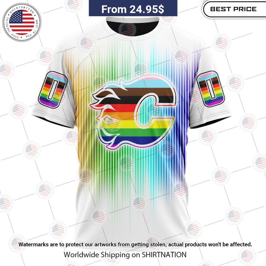 HOT Calgary Flames Design For Pride Month Hoodie Natural and awesome