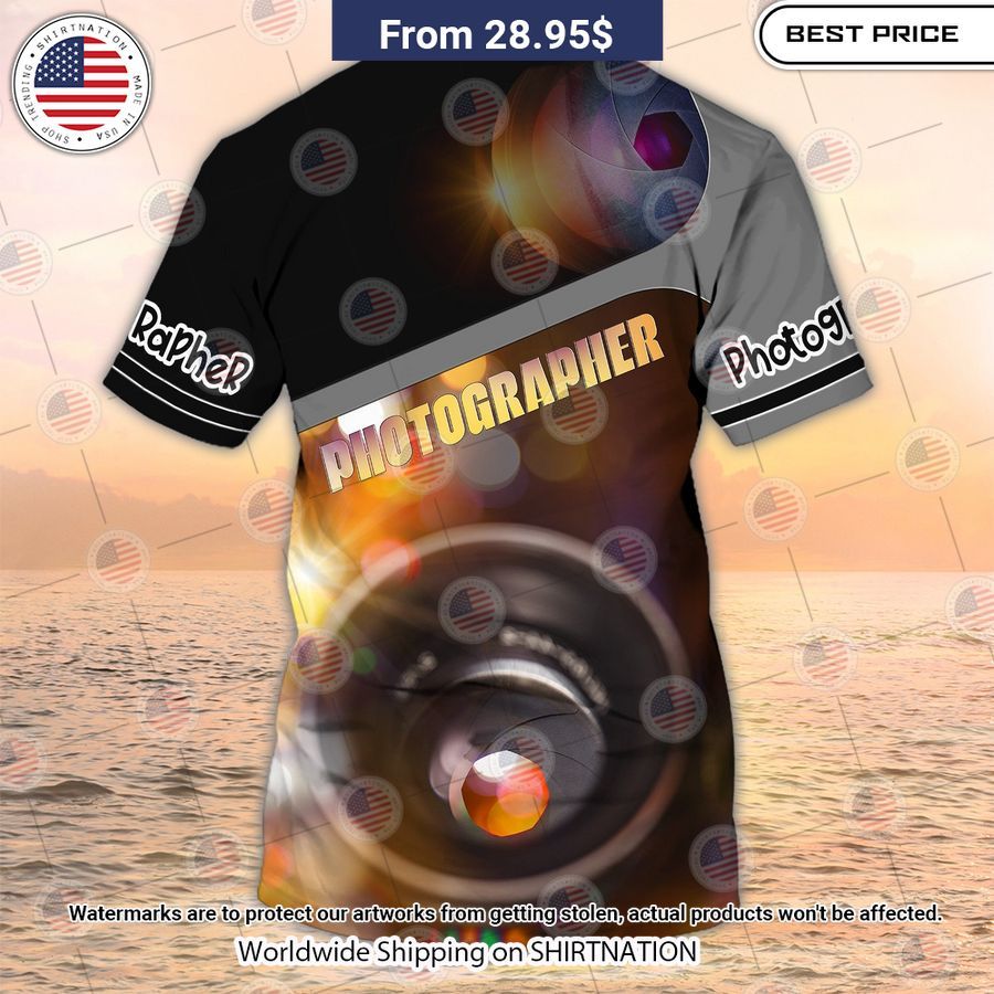 HOT Camera Lens Photographer T Shirt Our hard working soul