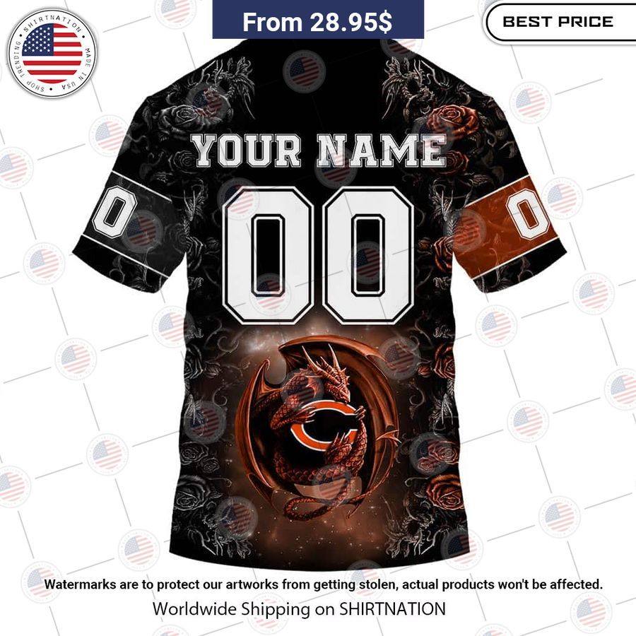 HOT Chicago Bears Dragon Rose Shirt You are always amazing