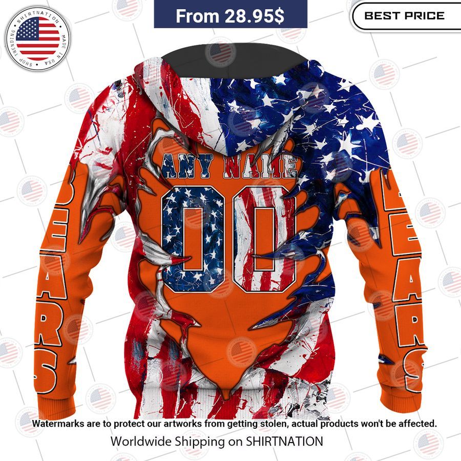 HOT Chicago Bears US Flag Angel Shirt Handsome as usual