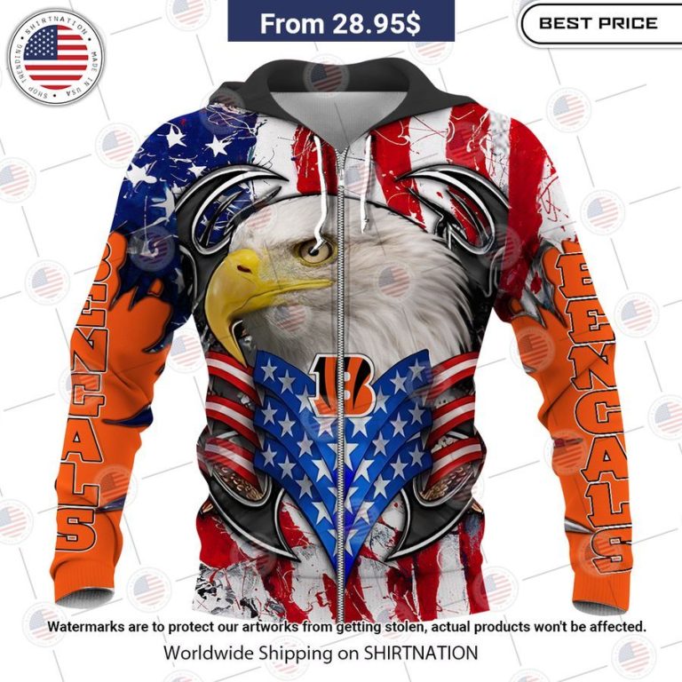 HOT Cincinnati Bengals US Flag Eagle Shirt Pic of the century