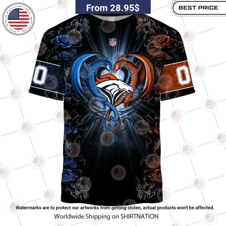 HOT Denver Broncos Dragon Rose Shirt You always inspire by your look bro