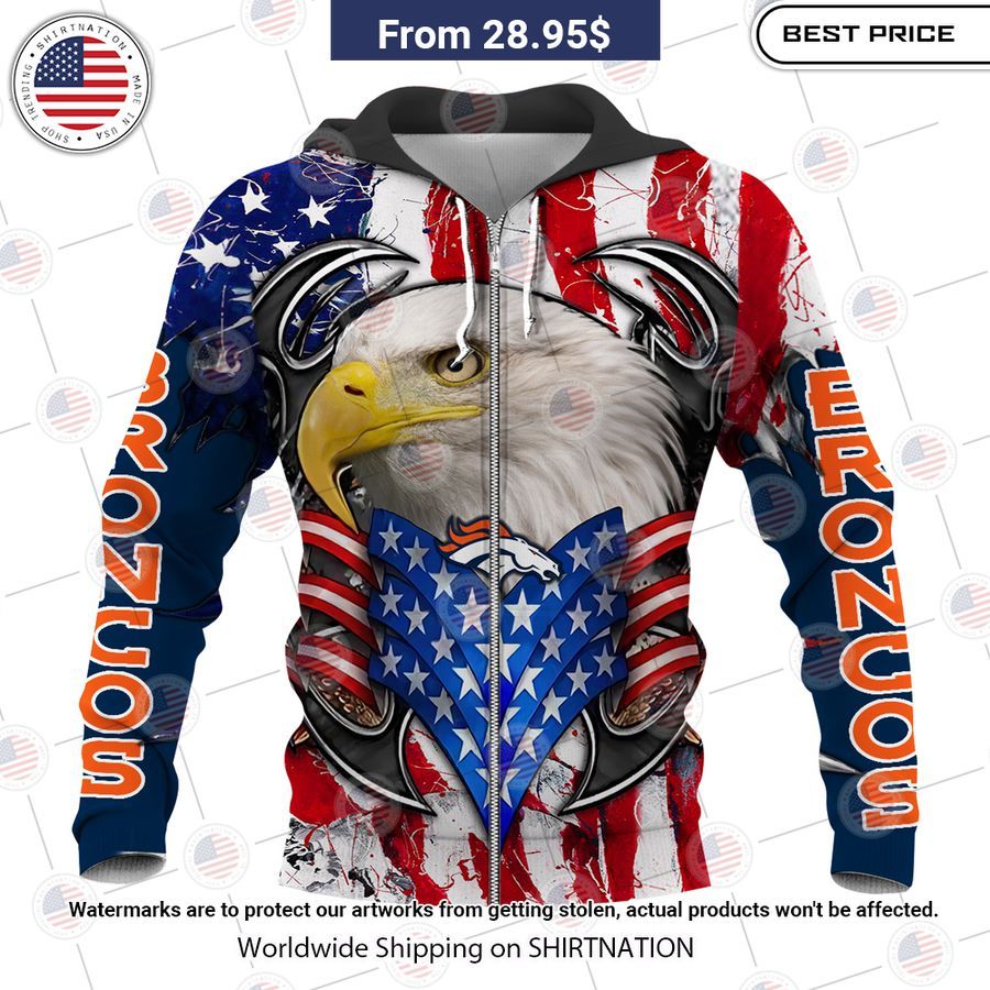 HOT Denver Broncos US Flag Eagle Shirt Nice elegant click
