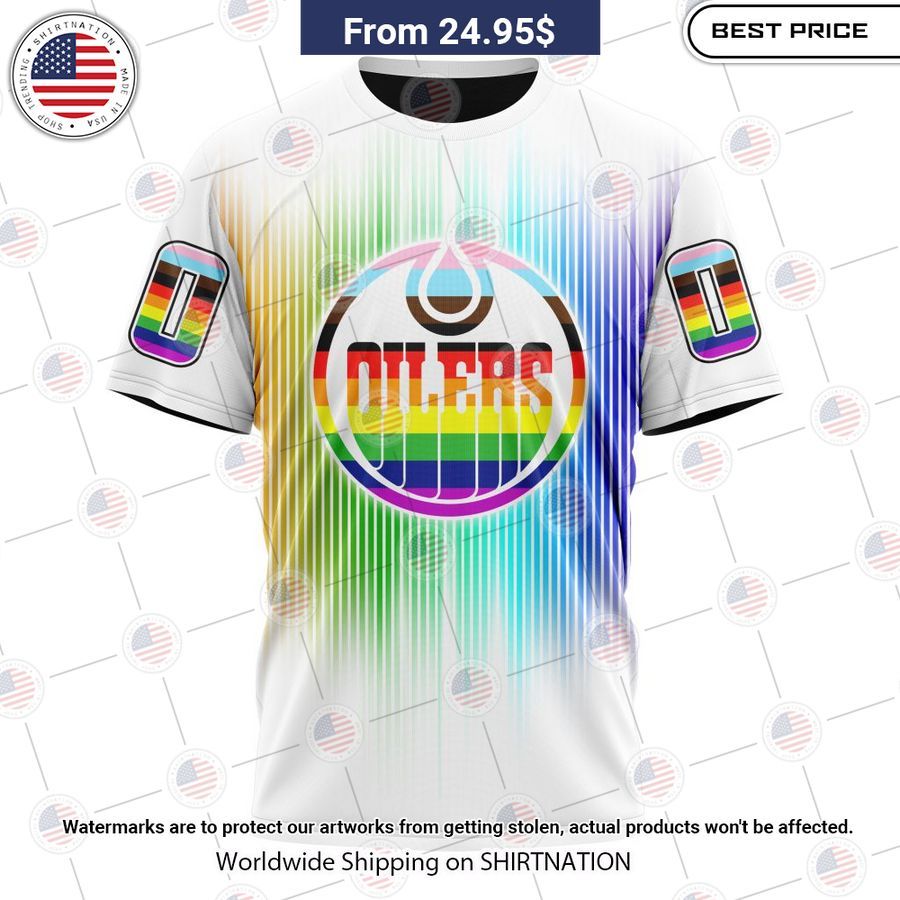 HOT Edmonton Oilers Design For Pride Month Hoodie Natural and awesome