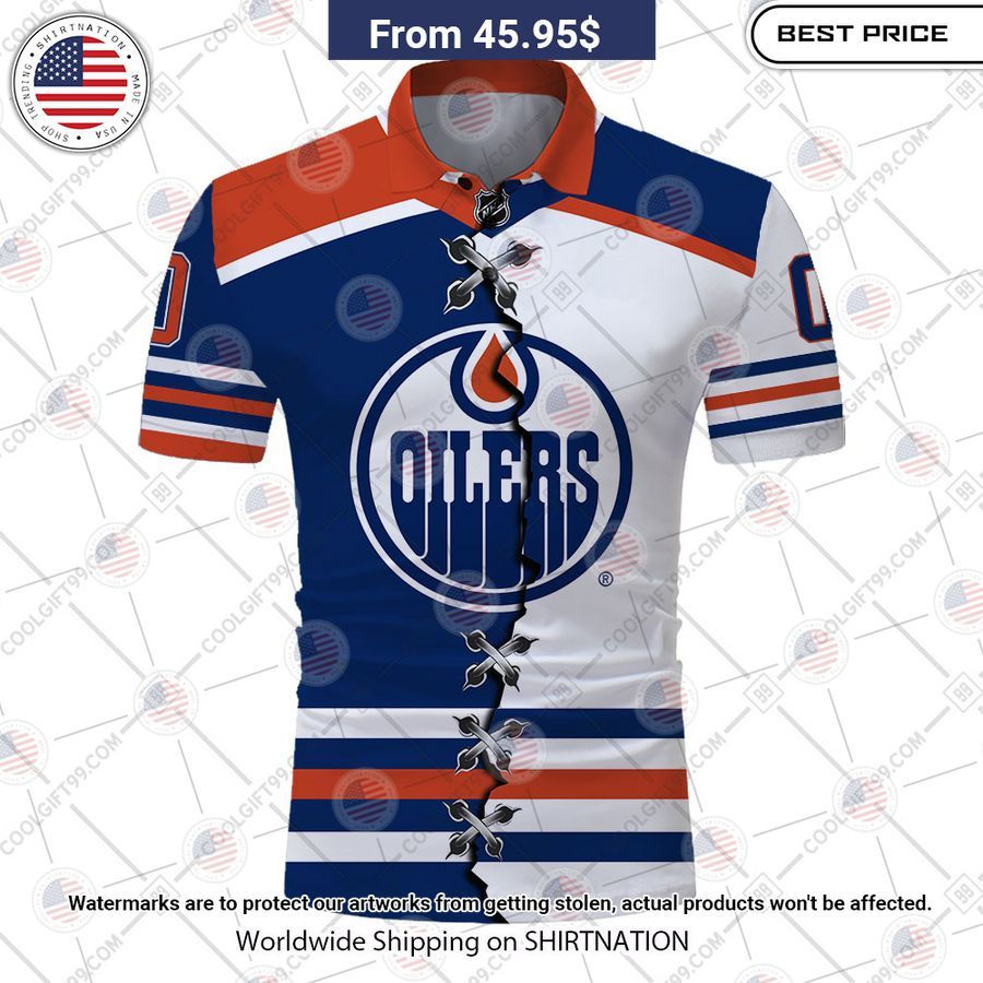 HOT Edmonton Oilers Mix Home Away Jersey Polo Shirt Such a charming picture.