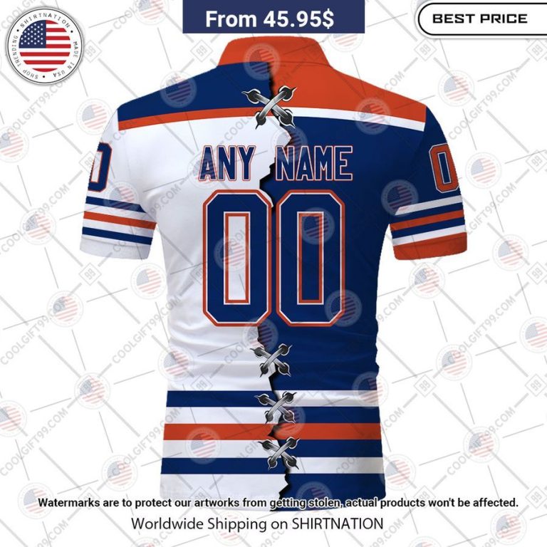 HOT Edmonton Oilers Mix Home Away Jersey Polo Shirt Best picture ever