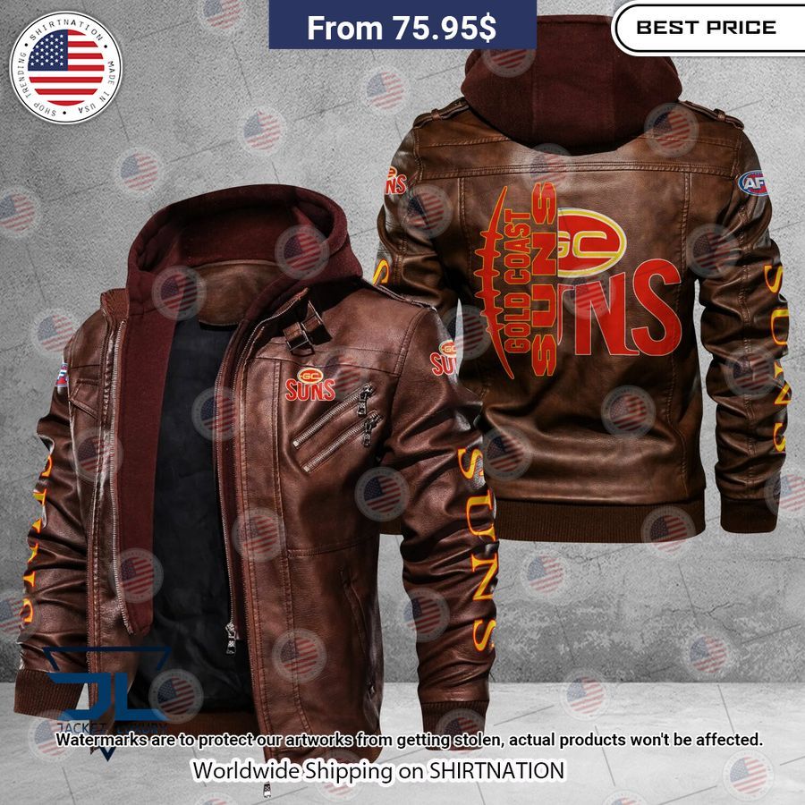 HOT Gold Coast Suns Leather Jacket You look so healthy and fit