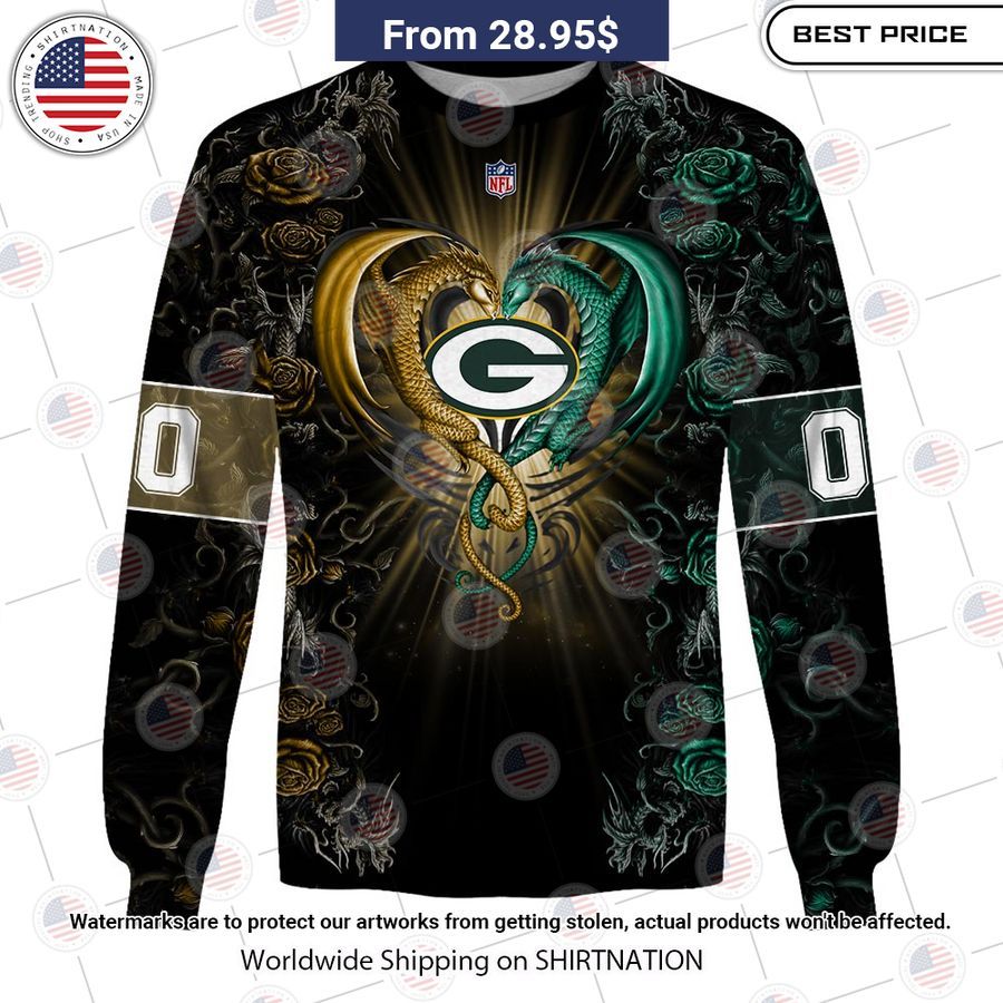 HOT Green Bay Packers Dragon Rose Shirt Hey! Your profile picture is awesome
