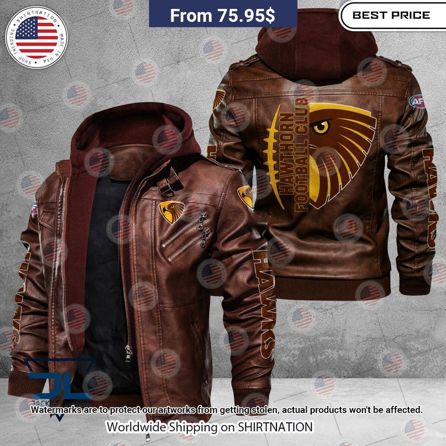 HOT Hawthorn Football Club Leather Jacket Wow! This is gracious