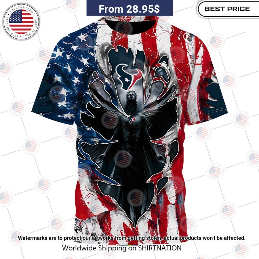 HOT Houston Texans US Flag Angel Shirt You tried editing this time?