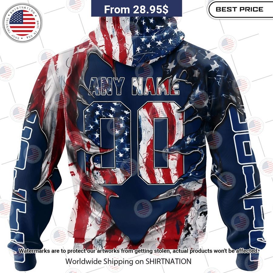 HOT Indianapolis Colts Demon Face US Flag Shirt My favourite picture of yours