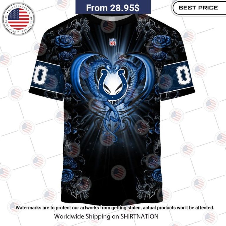 HOT Indianapolis Colts Dragon Rose Shirt Nice photo dude