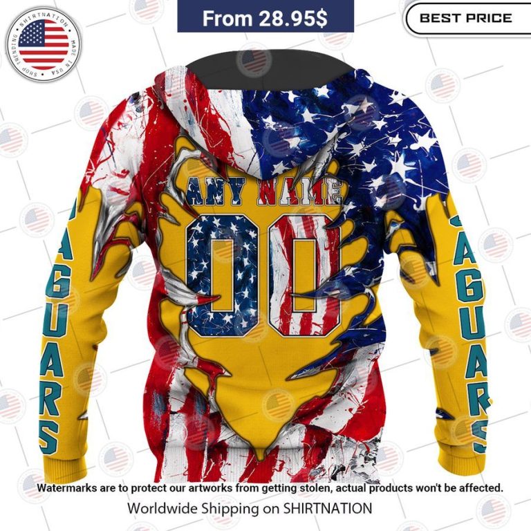 HOT Jacksonville Jaguars US Flag Eagle Shirt Impressive picture.