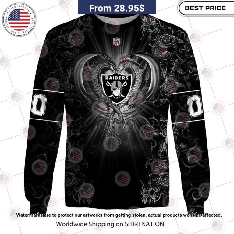 HOT Las Vegas Raiders Dragon Rose Shirt You look different and cute